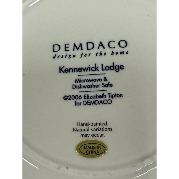 New Demdaco Kennewick Lodge Set of 4 Dinner Plates. KT128 - Picture 4 of 7